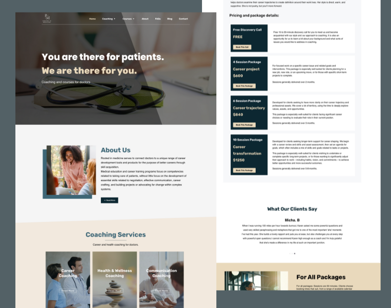 Rooted in Medicine - Career Coaching Platform