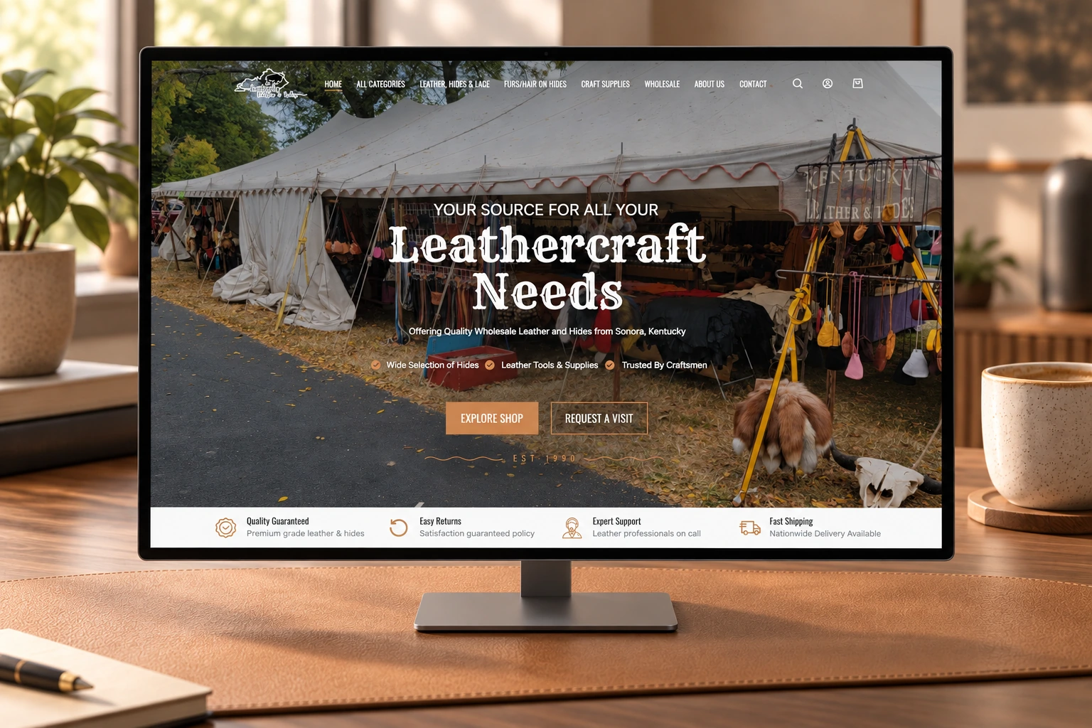 Kentucky Leather & Hides website